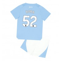 Manchester City Oscar Bobb #52 Heimtrikotsatz Kinder 2023-24 Kurzarm (+ Kurze Hosen)